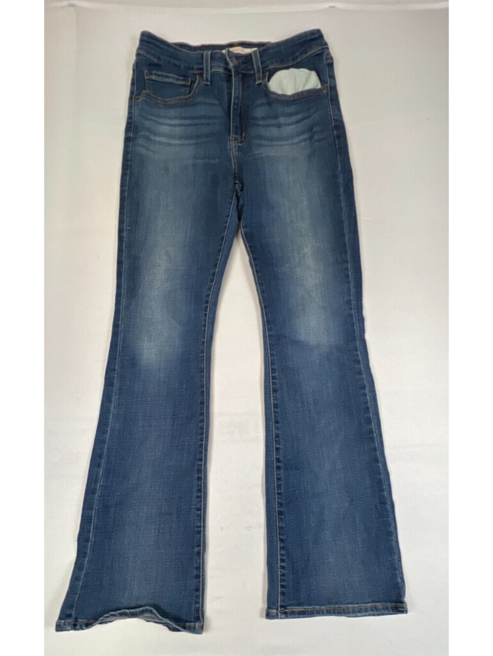 Levi's Women's 30 725 High Rise Bootcut Blue Denim Stretch Jeans Pants